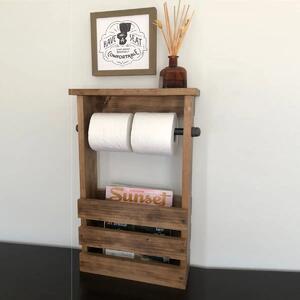 Stand suport toaleta,seria wood,homs,lemn natur,700034
