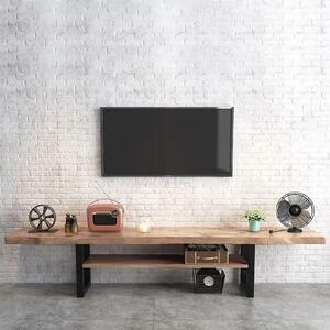 Comoda tv din lemn cu picioare metal Homs,200 cm,A-620 nuc-negru,30104