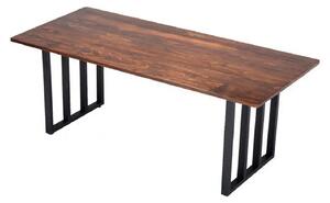 Masa bucatarie lemn,Solid Wood, natural-negru,170x80x75 cm, 30329