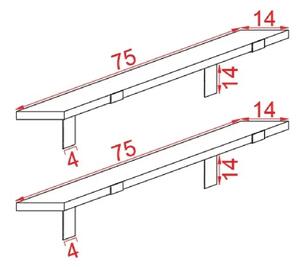 Set Raft de perete lemn,seria A-620,Homs,30300