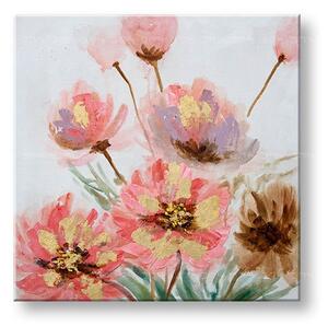Tablou de perete pictat FLOWERS 1 parte 60x60 cm CFAZH6001E1