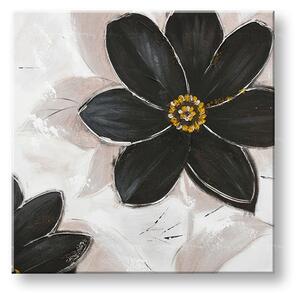 Tablou de perete pictat FLOWERS 1 parte CWF1184WE1 - 70x70 cm