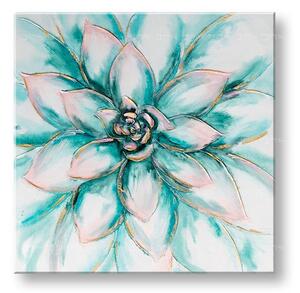 Tablou de perete pictat FLOWERS 1 parte CWF1588HE1 - 70x70 cm