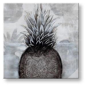 Tablou pictat ANANAS 1 parte 60x60 cm CWF1345H-14E1