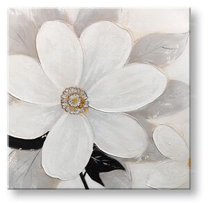 Tablou de perete pictat FLOWERS 1 parte CWF1185WE1 - 70x70 cm