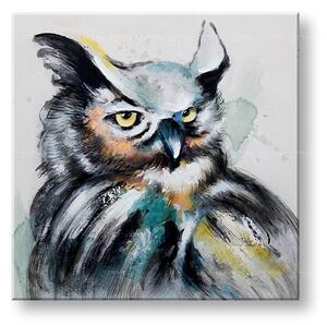 Pictură murală pictată Bufniță 1 parte 60x60 cm CWF1279HE1