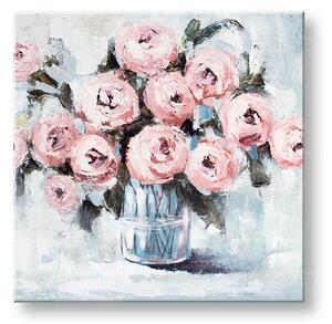 Tablou de perete pictat FLORI IN A VASE 1-parte 70x70 cm CWF1946HE1
