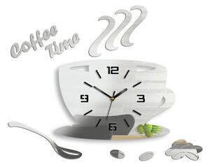 Ceas de perete COFFE TIME 3D MIRROR HMCNH045-mirror