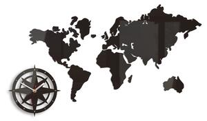 Ceas de perete WORLD MAP WENGE HMCNH051-wenge