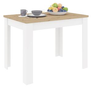 Masa haaus Zeta, Stejar Artisan/Alb, 102 x 69 x 75 cm