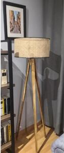 Lampadar corp lemn textil,nuc- bej, Homs, 153 cm,40006