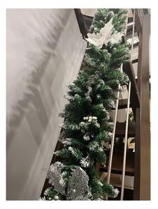 Ghirlanda decorativa de brad artificial, crengi aspect nins, lungime 270 cm, latime 29 cm