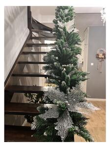 Ghirlanda decorativa de brad artificial, crengi aspect nins, lungime 270 cm, latime 29 cm