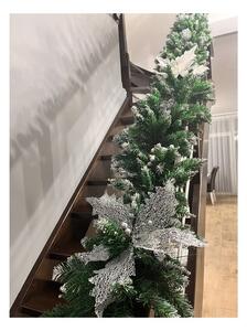 Ghirlanda decorativa de brad artificial, crengi aspect nins, lungime 270 cm, latime 29 cm