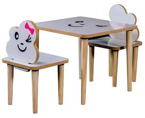 Set masa+ 2 scaune pentru copii Homs roz,20014