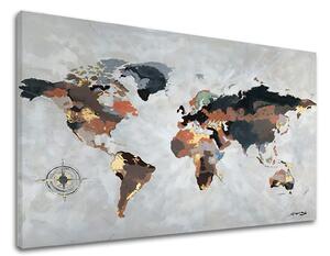 Tablouri canvas MAPA SVETA 1 - piesa XOBCH12287GE1