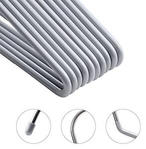 Set de 20 umerase din metal, Songmics, Gri-Argintiu, 38x14.5x0.5 cm