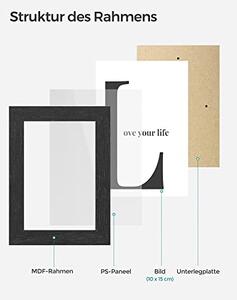 Rama foto, Songmics, Negru, 60x49.3x3.6 cm