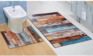 Set covorașe de baie Bellatex Podeadin lemn 3D , 60 x 100 cm, 60 x 50 cm