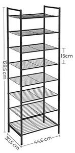 Pantofar, Songmics, Negru, 44.6x30.5x128.5 cm