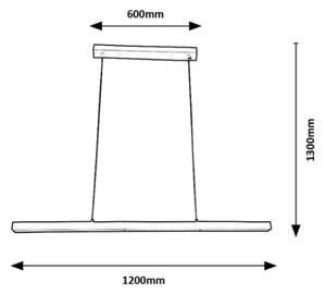 Brilagi - Lustru LED suspendat pe cablu PAXIS LED/30W/230V 120 cm alb