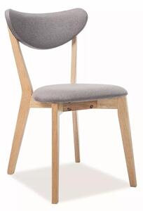 Scaun de sufragerie Belkis (Gri + Stejar). Promo -7%. 1049994