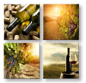 Tablou canvas Meeting in the vineyard colaj 4 piese XOBKOL16E42