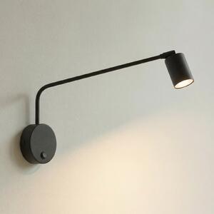 TK Lighting Aplică de perete Nex, negru, metal, înălțime 27 cm, GU10, reglabil, Negru, Camera de zi / sufragerie, Metal