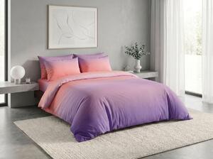 Lenjerie de pat din bumbac OMBRE mov-roz Dimensiune lenjerie de pat: 70 x 90 cm | 140 x 200 cm