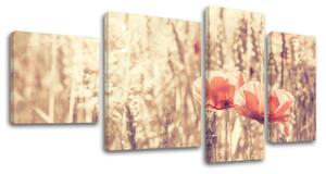 Pictură murală în 4 părți FLOWERS KV074E40