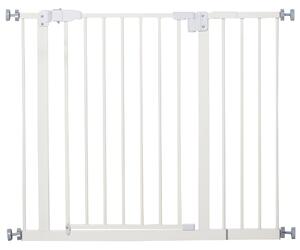 PawHut Poartă Extensibilă pentru Câini cu Montare prin Presiune, Barieră Închidere Automată și Extensie, 86x76.2 cm, Alb | Aosom Romania