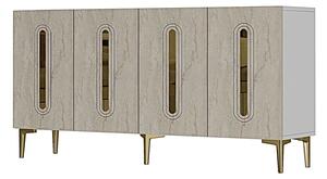 Dulap Randy 150 (alb + travertin + auriu). Promo -22%. 1153643