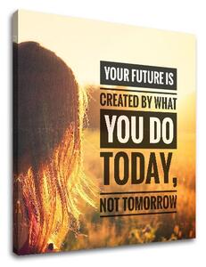 Tablou canvas motivațional Your future is created