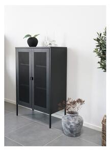 Vitrină neagră din metal 80x120 cm Melbourne – House Nordic