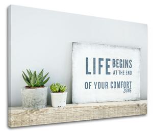 Tablou canvas motivațional Life begins