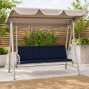Perna balansoar gradina 150x50x50 cm, doua segmente, husa detasabila,bleumarin