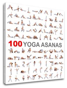 Tablou canvas motivațional 100 Yoga asanas