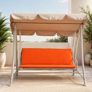 Perna balansoar gradina 150x50x50 cm, doua segmente, portocaliu