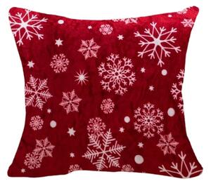 Fata de perna din microplus SNOWFALL 45x45 cm, rosu