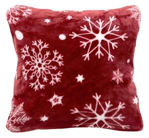 Fata de perna din microplus SNOWFALL 45x45 cm, rosu