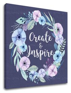 Tablouri canvas cu text Create and Inspire