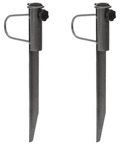 Suporturi de umbrelă cu țăruși, 2 buc. 19x42 cm oțel galvanizat