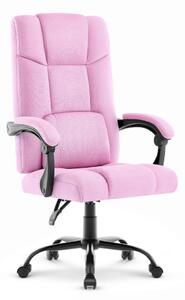 Scaun de birou ergonomic CABRO C505 până la 150 kg roz