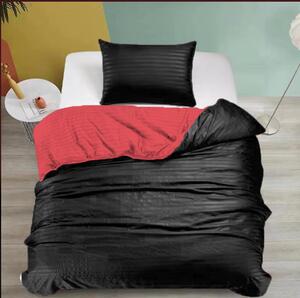 Lenjerie de pat din bumbac negru LINES Dimensiune lenjerie de pat: 70 x 90 cm | 140 x 200 cm