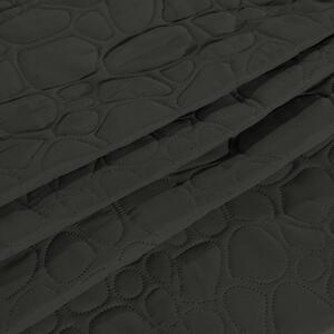 Cuvertura de pat gri inchis cu model STONE Dimensiune: 170 x 210 cm