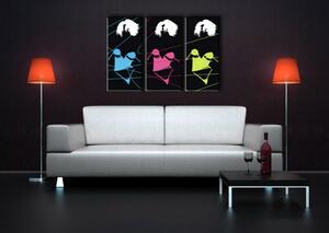Tablou pictat manual POP Art Three sexy woman 3 - piese