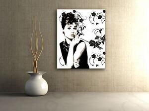 Tablou pictat manual POP Art Audrey Hepburn