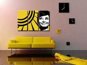 Tablou pictat manual POP Art Audrey HEPBHURN 3 - piese