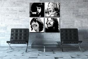 Tablou pictat manual POP Art BEATLES 4 - piese