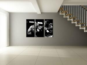 Tablou pictat manual POP Art Tyson vs. Lewis 3 - piese